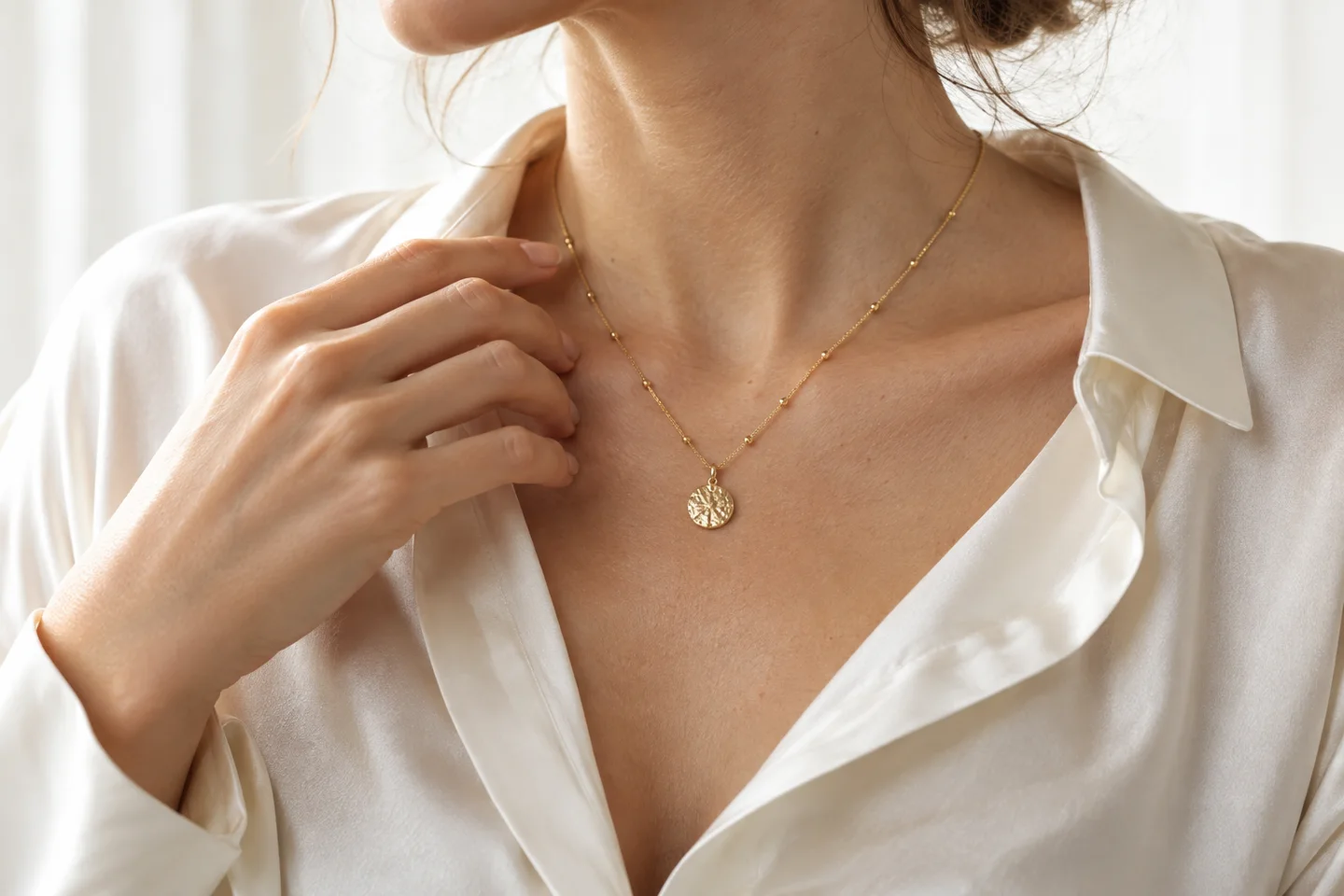 Illustrative gold jewellery editorial photography